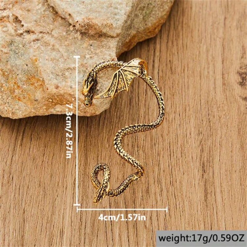 ⭐️Dragon Reptile Ear Cuff Set - Gold tone